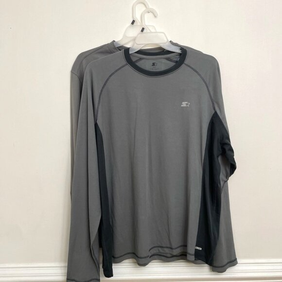 Starter Other - Starter Dri-Star T-Shirts L/S Lot of 2 Men’s 3XL (54/56) Gray/Black & Gray